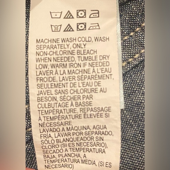 LUCKY BRAND WESTERN SNAP FRONT COTTON DENIM SHIRT TOP BUTTON DOWN SIZE XS - Picture 8 of 9